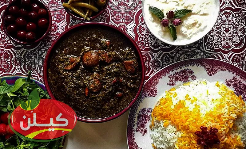 طرز تهیه قورمه سبزی با برنج ایرانی